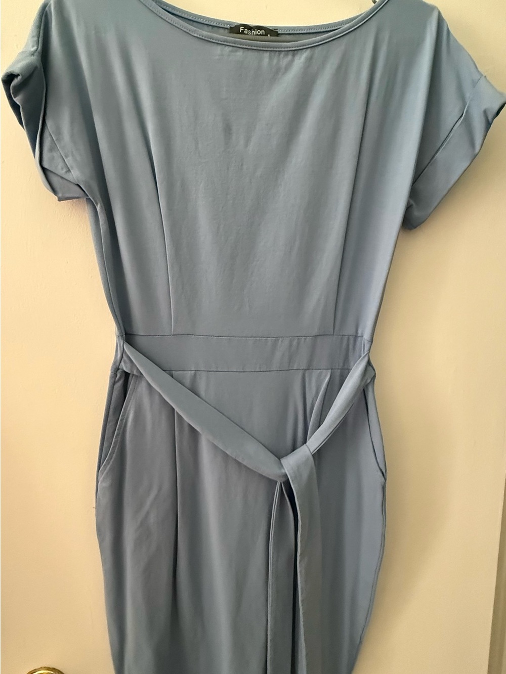 Light Blue Belted Women’s Dress